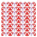 Luxury exotic VINT. Mandalas RED ON WHITE Royalty Free Stock Photo