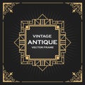 Luxury Vintage Artdeco Frame Design. Vector illustration Royalty Free Stock Photo