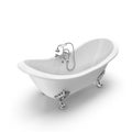 Luxury Vintage Double Slipper Clawfoot Bath on white Royalty Free Stock Photo