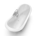 Luxury Vintage Double Slipper Clawfoot Bath on white Royalty Free Stock Photo