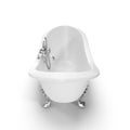 Luxury Vintage Double Slipper Clawfoot Bath on white Royalty Free Stock Photo