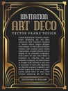 Luxury vintage frame art deco style. vector illustration