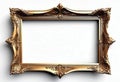 Luxury vintage frame on a white background, ornamental style, elegant frame for design and photos, Royalty Free Stock Photo