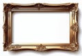 Luxury vintage frame on a white background, ornamental style, elegant frame for design and photos, Royalty Free Stock Photo