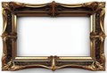 Luxury vintage frame on a white background, ornamental style, elegant frame for design and photos, Royalty Free Stock Photo