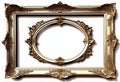 Luxury vintage frame on a white background, ornamental style, elegant frame for design and photos, Royalty Free Stock Photo