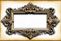 Luxury vintage frame on a white background, ornamental style, elegant frame for design and photos, Royalty Free Stock Photo