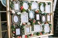 Luxury vintage frames with the list of the wedding guests Royalty Free Stock Photo