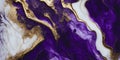 Luxury violet alcohol ink abstract fluid art waves painting background with golden glitter veins texture Royalty Free Stock Photo