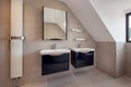 Luxury washroom with contemporary towel rail