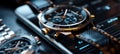 Luxury Watch Shopping App Interface with Photorealistic Progress Bar for Customization Royalty Free Stock Photo