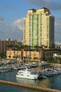 Luxury waterfront apartment building Royalty Free Stock Photo
