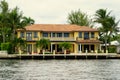 Luxury waterfront home by the bay near Fort Lauderdale, Florida, U.S.A Royalty Free Stock Photo