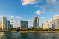 Luxury waterfront homes and South Pointe Park in Miami Beach, Florida, USA Royalty Free Stock Photo