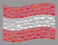 Luxury Waving Austria Flag - Collage of Royal Elements