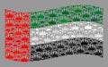 Luxury Waving United Arab Emirates Flag - Mosaic of Imperial Items