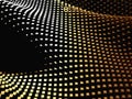 Luxury wavy particles golden glossy cubes background Royalty Free Stock Photo