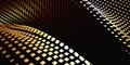 Luxury wavy particles golden glossy cubes background Royalty Free Stock Photo