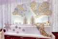 Luxury wedding decor arrangements of centerpiece table for bride