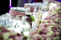 Luxury wedding decoration of the table Royalty Free Stock Photo