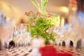 Luxury wedding reception table Royalty Free Stock Photo
