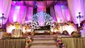 Luxury wedding stage in front view