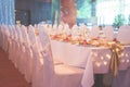 Luxury wedding table decoration. Wedding banquet.