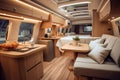 Luxury on Wheels: Tourist Camper Interior with Kitchen. Generative By Ai