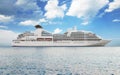 Luxury white cruise ship Royalty Free Stock Photo
