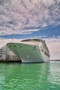 Luxury white cruise ship Royalty Free Stock Photo