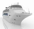 Luxury white cruise ship Royalty Free Stock Photo