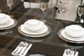 Luxury white designer dining set Royalty Free Stock Photo