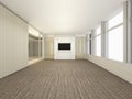 Luxury White Empty room, 3D Rendering Meeting Room, Interior design illustration