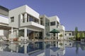 Luxury white villa with swimming pool Royalty Free Stock Photo