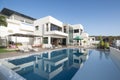 Luxury white villa with swimming pool Royalty Free Stock Photo