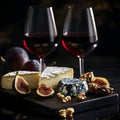 Luxury Wine and Cheese Pairing: A Sophisticated Evening Indulgence Royalty Free Stock Photo