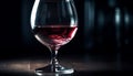 Luxury wine poured into crystal wineglass generated by AI