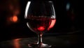 Luxury wineglass reflects elegance of cabernet sauvignon grape generated by AI