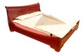 Luxury wooden bed isolated