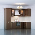 Luxury Wooden Kitchen Cabinet Royalty Free Stock Photo