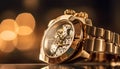 Luxury wristwatch, accuracy and elegance in focus generated by AI Royalty Free Stock Photo