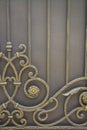 Luxury Wrought Iron Fence Detail Royalty Free Stock Photo