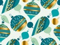 Luxury xmas bauble seamless pattern vector illustration. Concept