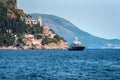 Luxury yacht anchored off Dalmatian coast Royalty Free Stock Photo