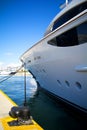 Luxury yacht bow Royalty Free Stock Photo