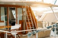 Luxury yacht deck Royalty Free Stock Photo