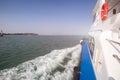 Luxury yacht deck during the ocean voyage Royalty Free Stock Photo