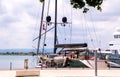 Luxury Yacht Docked Royalty Free Stock Photo