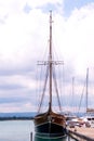Luxury Yacht Docked Royalty Free Stock Photo