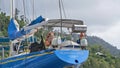 Luxury Yacht Dry Docked For Repairs